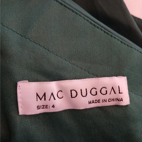 Mac Duggal Ieena Formal Cocktail Dress Women's 4 Green Wedding Party Night Out - Picture 8 of 12